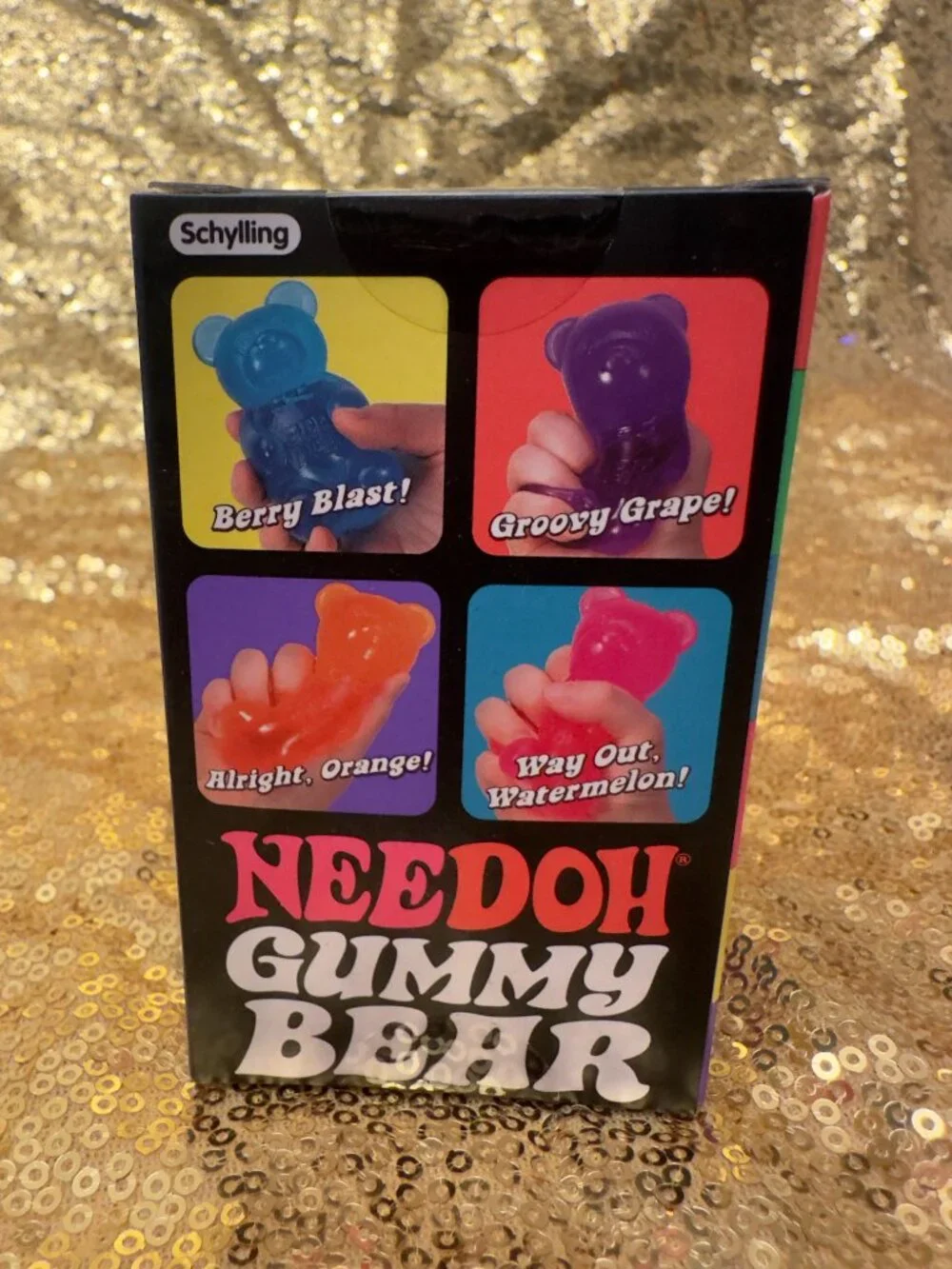 Schylling NeeDoh Gummy Bear Squishy Blue Authentic Brand New-Factory Sealed